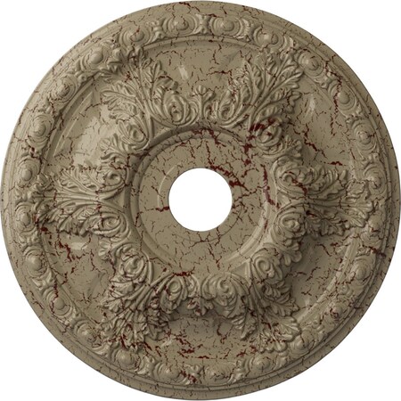 Ekena Millwork Granada Medallion (Canopies up to 7 1/8"), 23 3/8"OD x 3 5/8"ID x 2 1/2"P, Gobi Desert Crackle CM23GAGDC